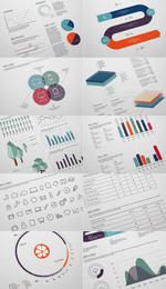 Paquete de diseño de infografía elegante