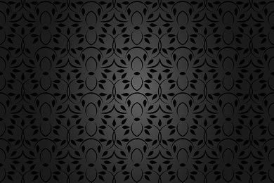 Patrón floral transparente negro