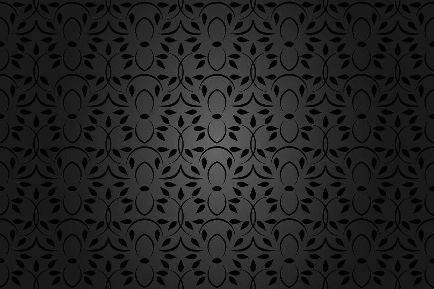 Patrón floral negro transparente Patrón floral negro transparente