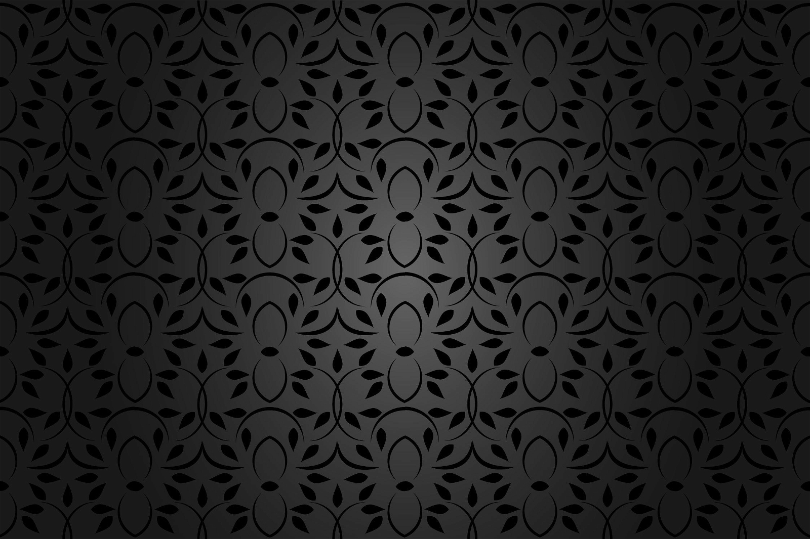 Patrón floral transparente negro