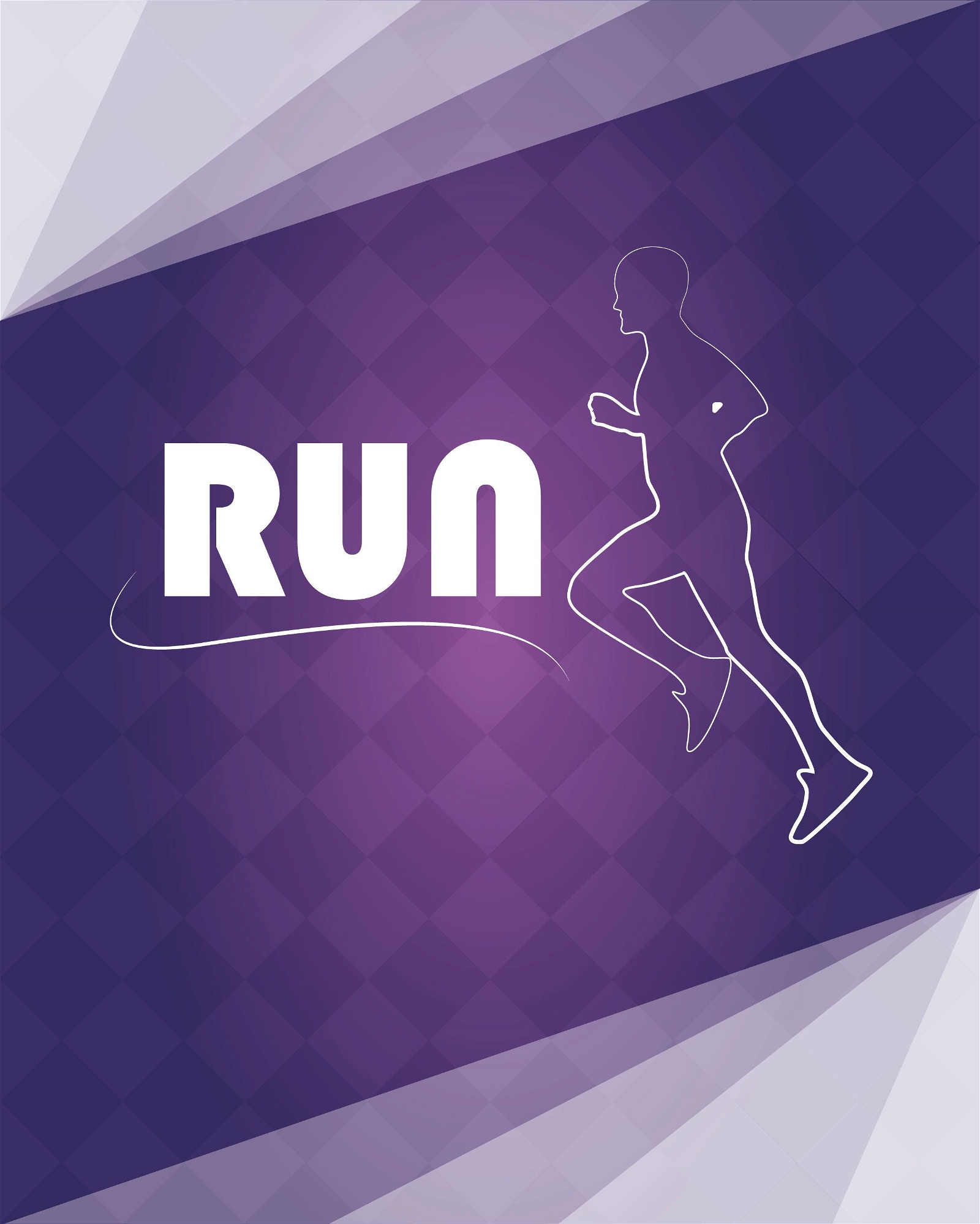 Running Logo auf Checker Pattern