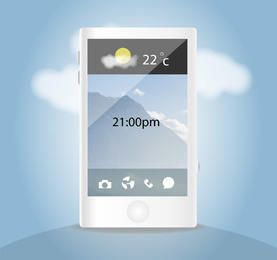 Teléfono con pantalla de inicio