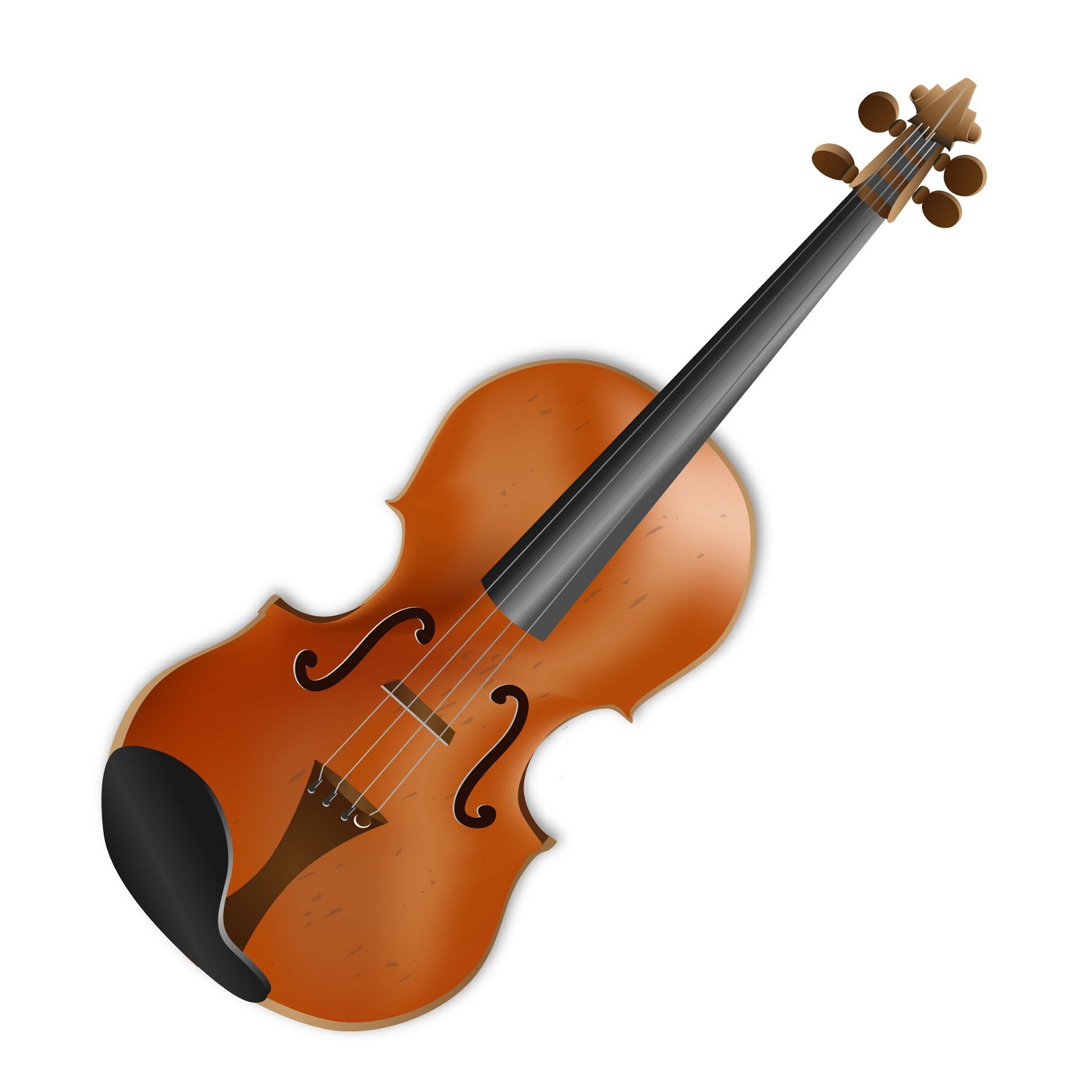 Realistische 4-saitige akustische Violine
