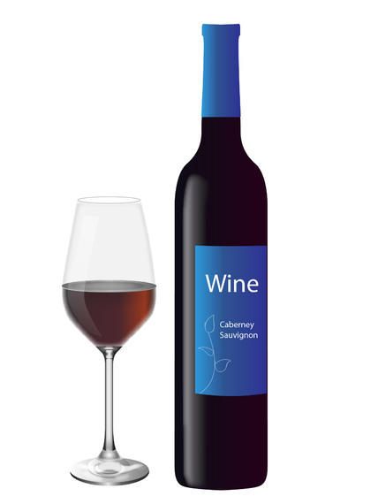 Red Wine Glass with Bottle Red Wine Glass with Bottle
