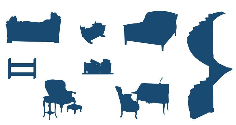 Furniture Pack with Stairwell Silhouette Furniture Pack with Stairwell Silhouette