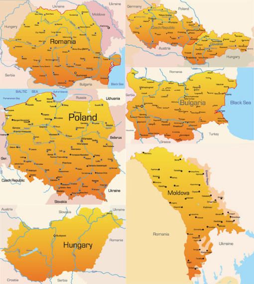 Pacote de Mapas de Países Europeus Pacote de Mapas de Países Europeus
