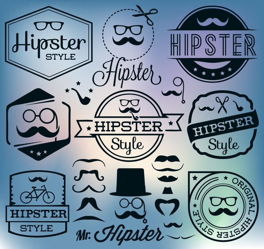 Hipster Vintage Label Pack
