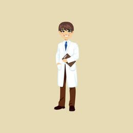 Personaje de dibujos animados doctora