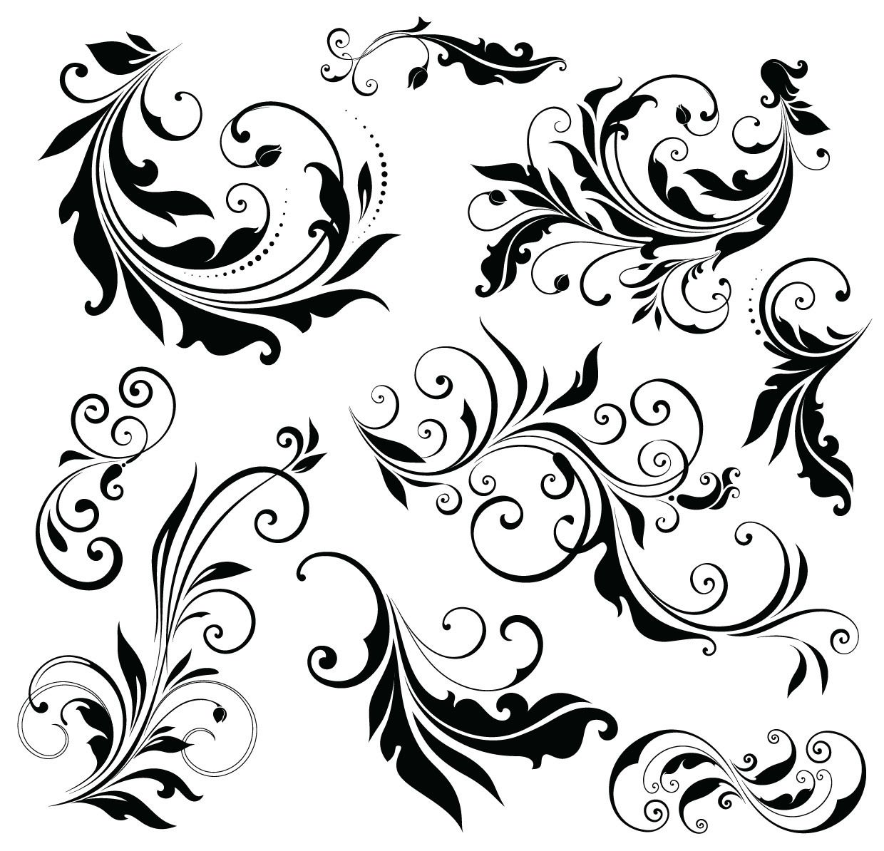 Floral Ornaments Svg - 2026+ File SVG PNG DXF EPS Free - Free SVG Cut Files