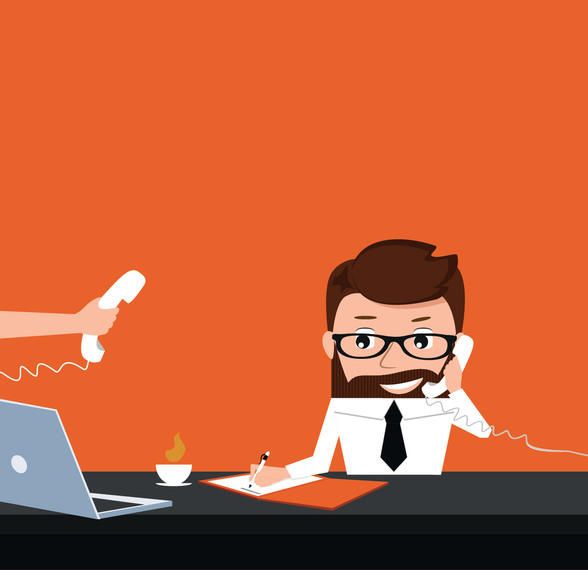 Busy Businessmen Working Cartoon Character Busy Businessmen Working Cartoon Character