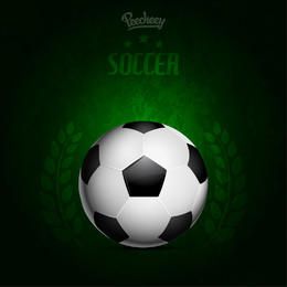 Cartel de fútbol sucio de fondo verde