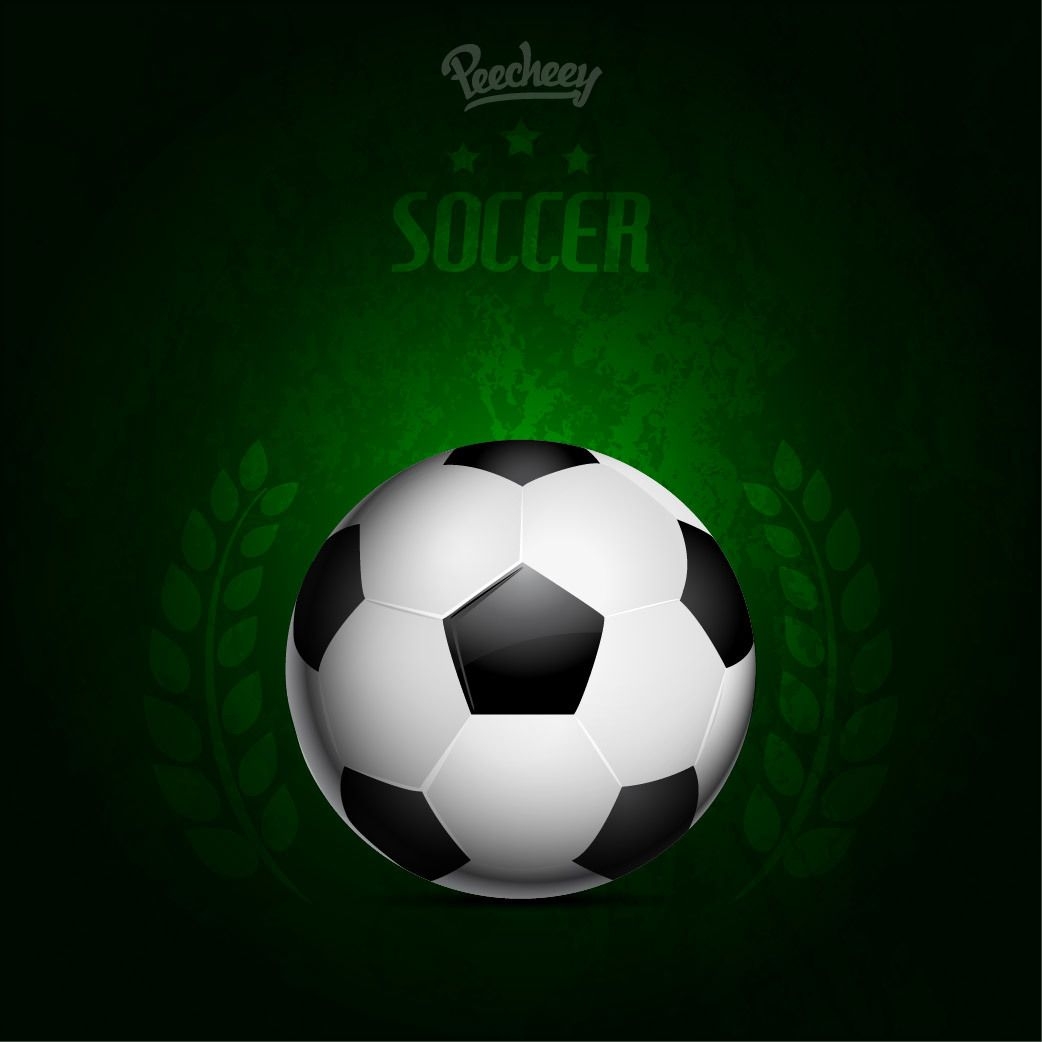 Grungy Fußball-Plakat des grünen Hintergrunds