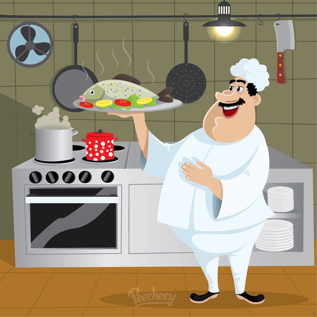 F2d648ecb15ffdb2e50bde4b71ac8001 Chef Cartoon Character Kitchen 