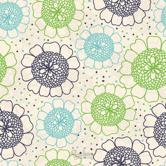 Abstract Seamless Vintage Floral Pattern Abstract Seamless Vintage Floral Pattern