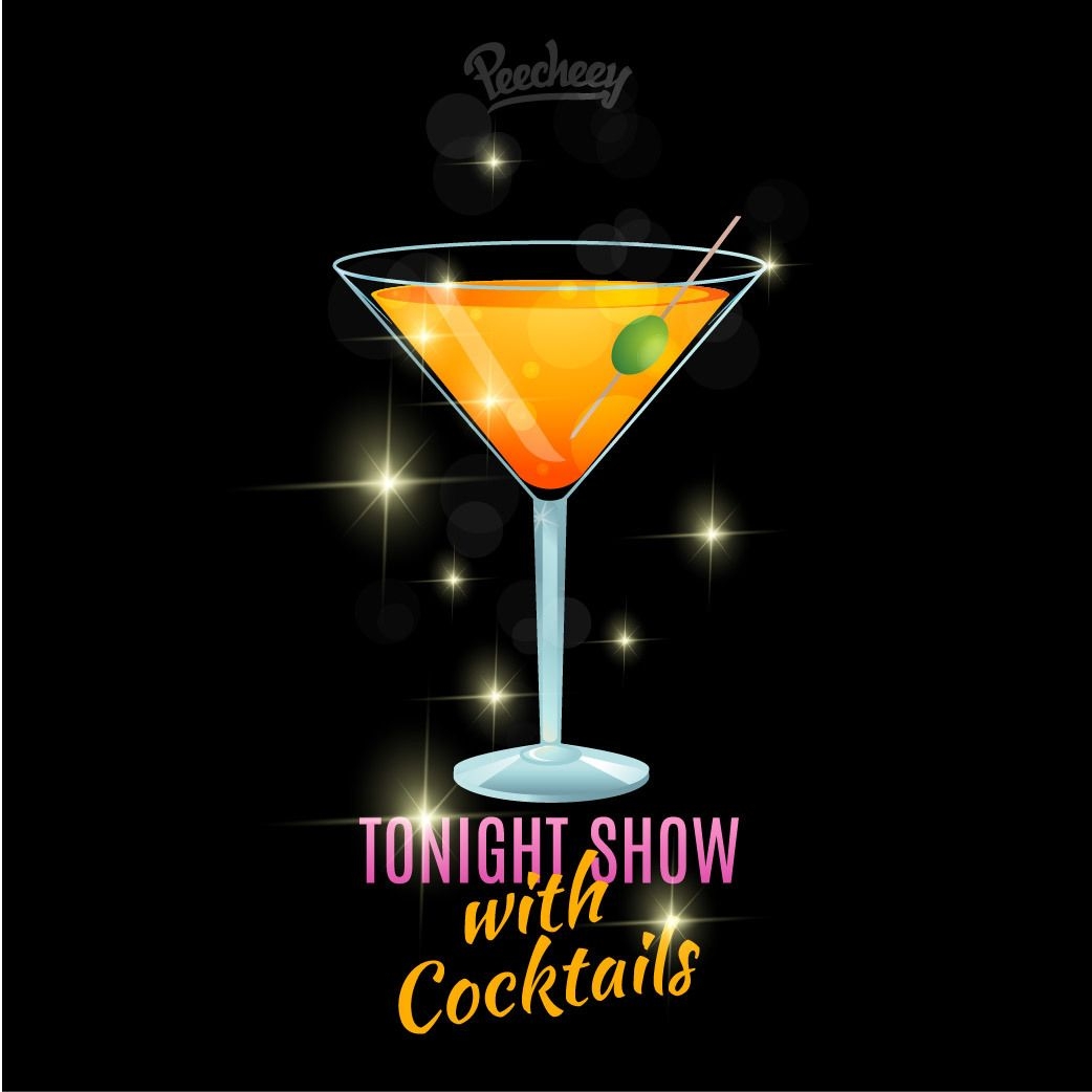 Cocktail Glass Night Show Poster