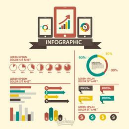 Infografía tecnológica retro mínima