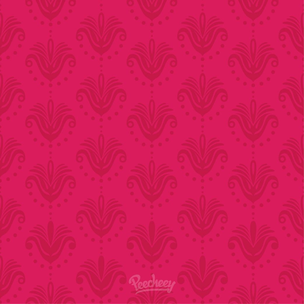 Patrón rosado floral vintage abstracto