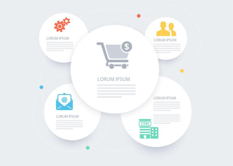 White Circles Business Infographic White Circles Business Infographic