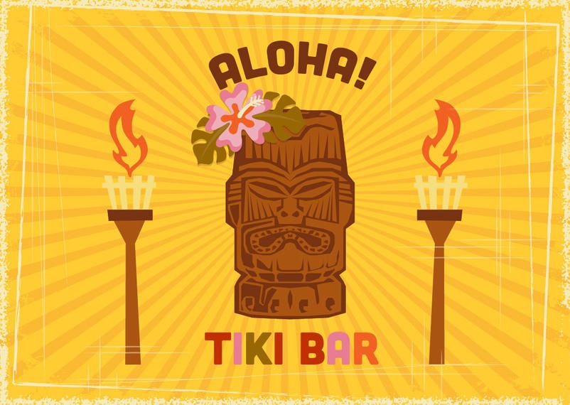 Tiki Bar Retro Aloha Poster Tiki Bar Retro Aloha Poster