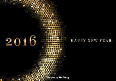 Fundo dourado brilhante de 2016