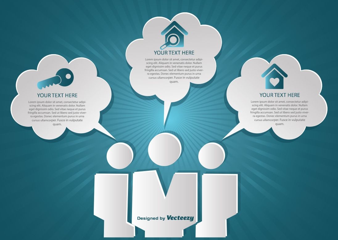 Kreative Immobilien-Infografik-Wolken