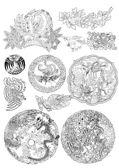 Decorative Phoenix Pattern Ornamental Pack Decorative Phoenix Pattern Ornamental Pack