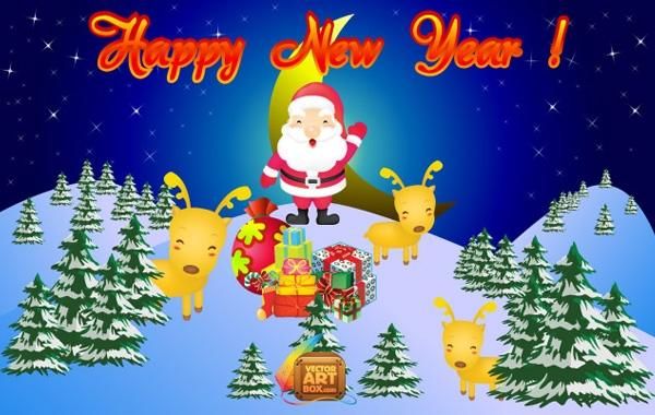 Vector New Year Card - Vector download