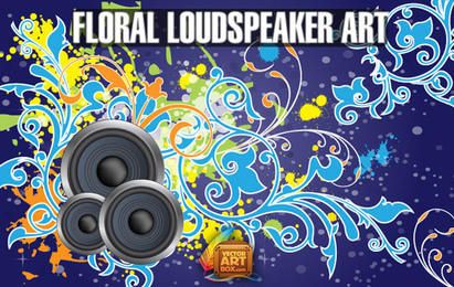 Vector floral libre altavoz BG Art