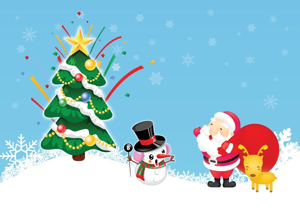 Papai Noel e Boneco de Neve de Natal com Estilo Engraçado