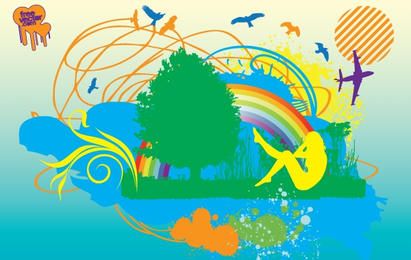 Signo gráfico de silueta de la paz