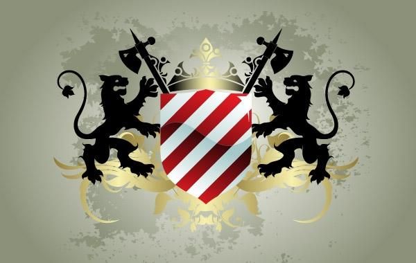 Medieval heraldic shield Medieval heraldic shield
