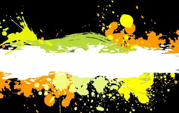 Splashed Paint Banner - Vector download