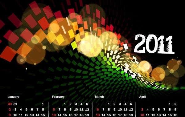 Calendário e grade de 2011