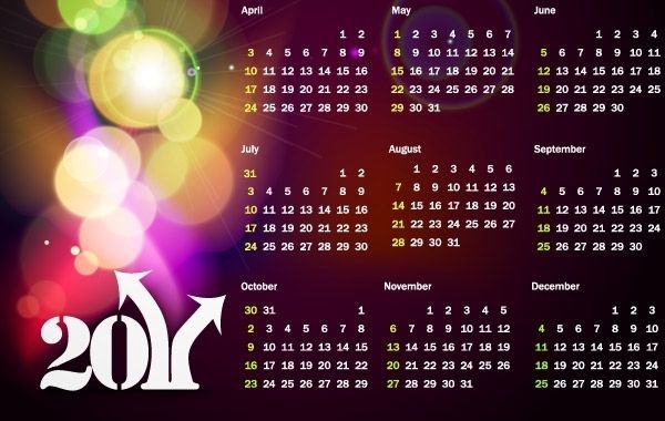 Colorido calendario artístico 2011