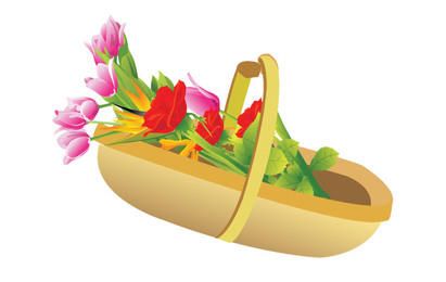 Gegenwärtiger Blumenvektor