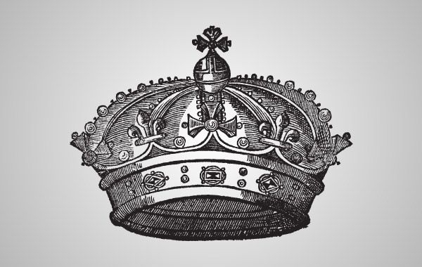 Ilustración de corona medieval