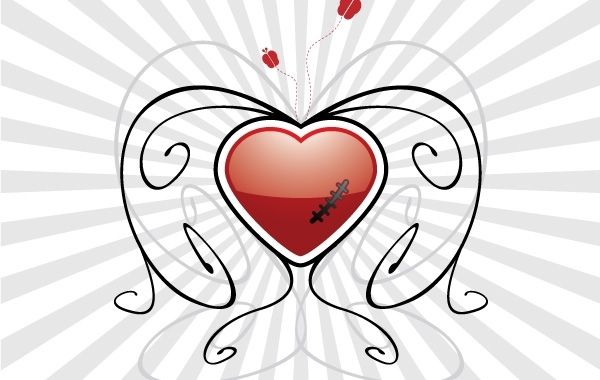 Corazón con cicatriz