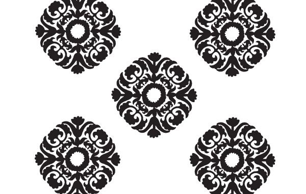 Ornamento barroco de vetor grátis