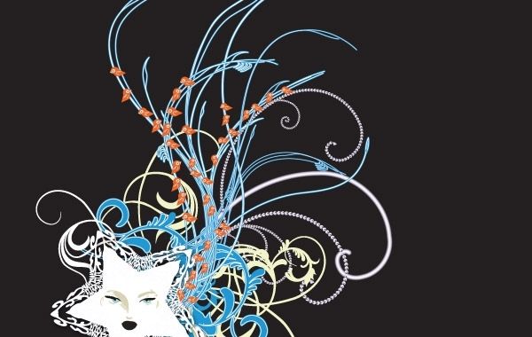 Swirly Curls 6 - Neon Star