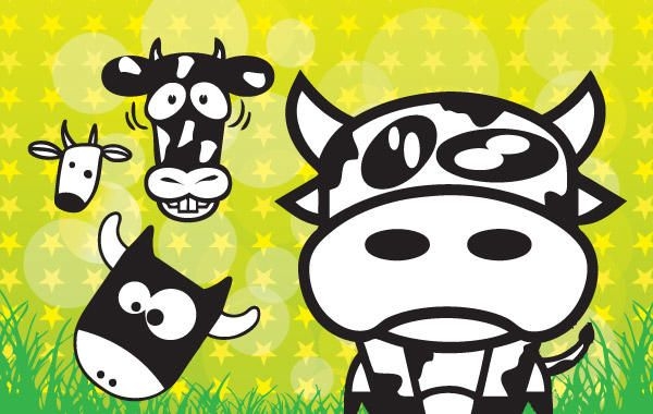 Dibujos Animados De Vacas Descargar Vector