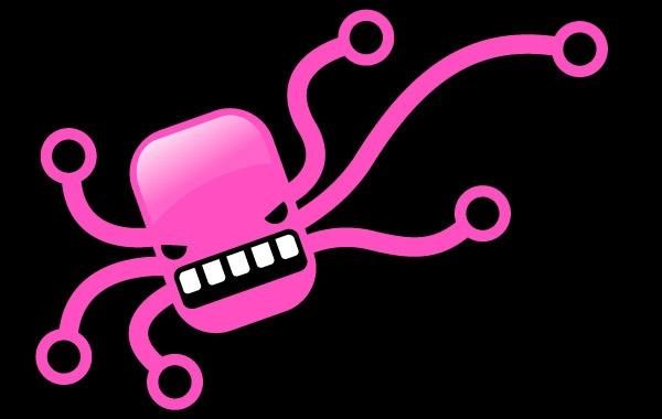 Pink octopus free vector Pink octopus free vector