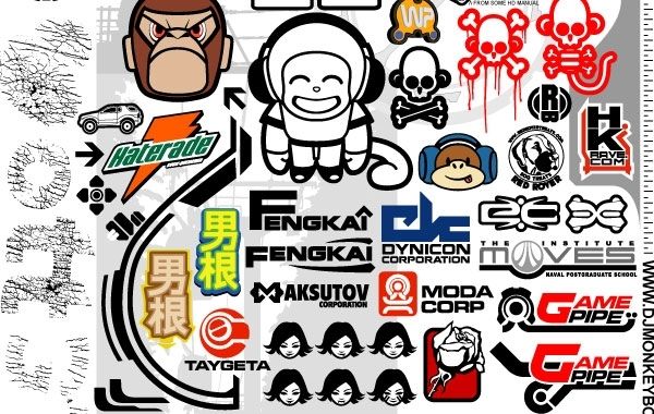 Conjunto de vetores de graffiti