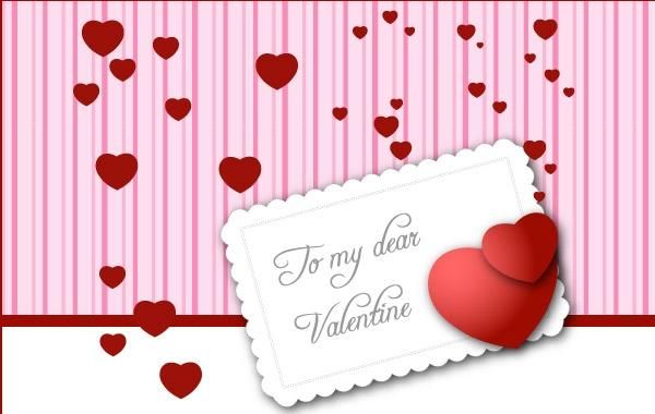 Valentines Day card vector - Vector download