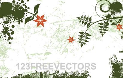 Fondo floral verde grunge