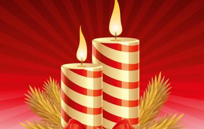 Velas Listradas de Natal