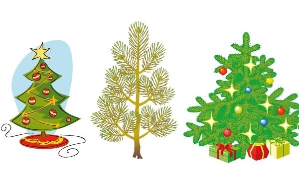 Conjunto de árboles de Navidad