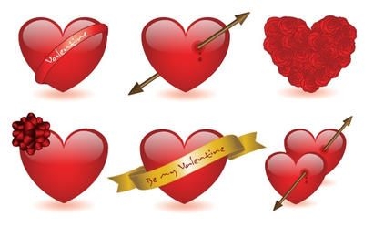6 corazones de San Valentín