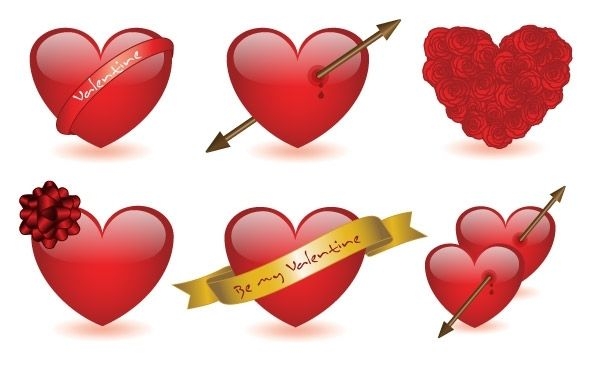 6 corações dos namorados
