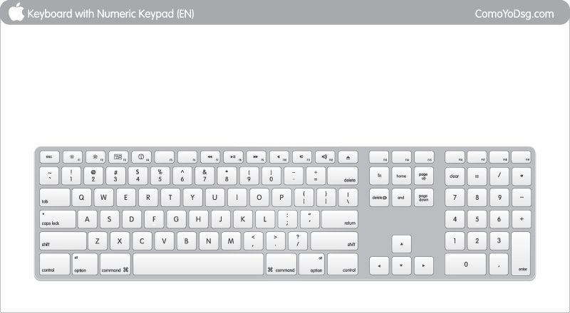 Apple keyboard Illustration