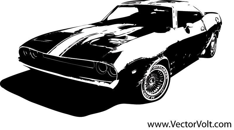 Muscle Car Vector Graphic - Vector download